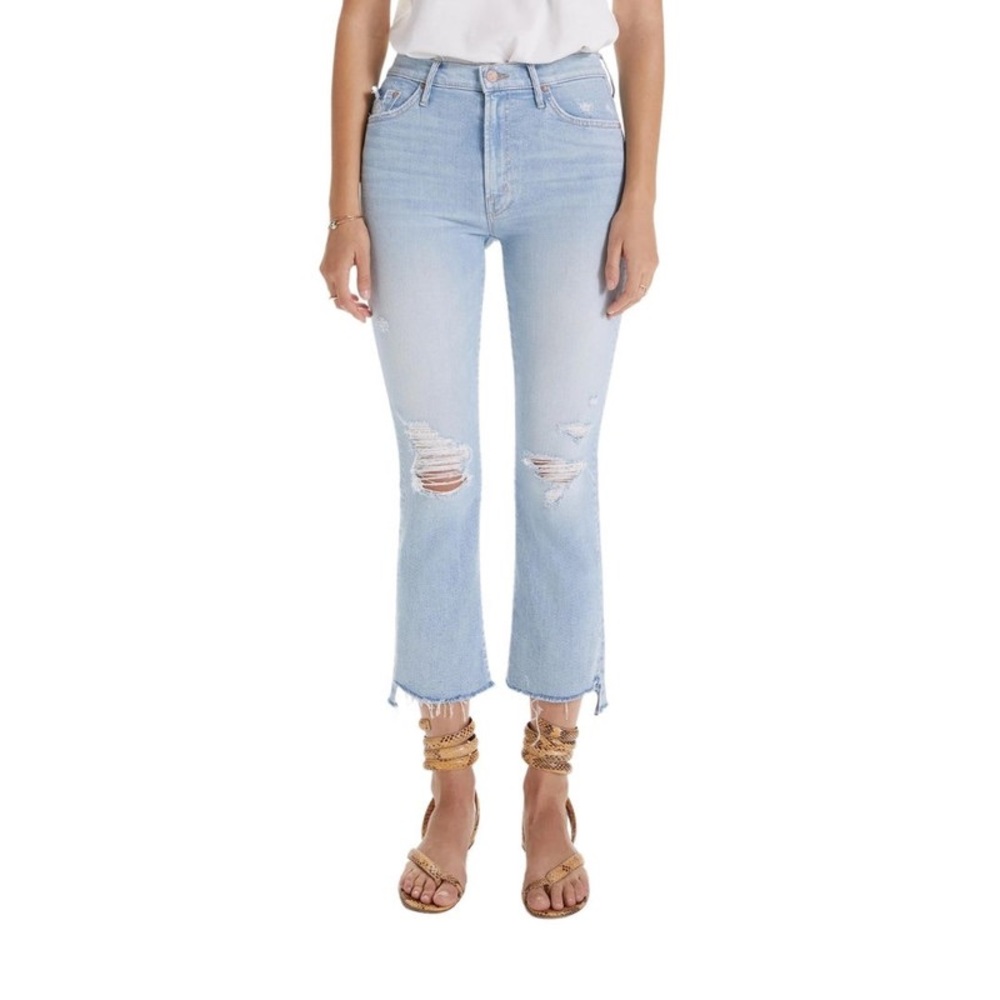 MOTHER The Insider Crop Set Fray Free Hugs Jeans Size 32 NWOT
